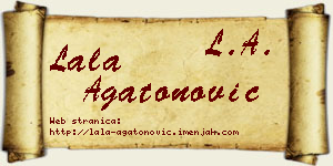 Lala Agatonović vizit kartica